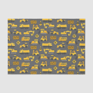 Bautransporter und -zeichen Muster Grau Seidenpapier