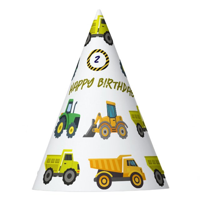 BAUTruck Birthday Cap Partyhütchen (Vorderseite)