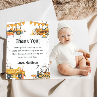 BAUTruck Geburtstag Foto Danke Karte