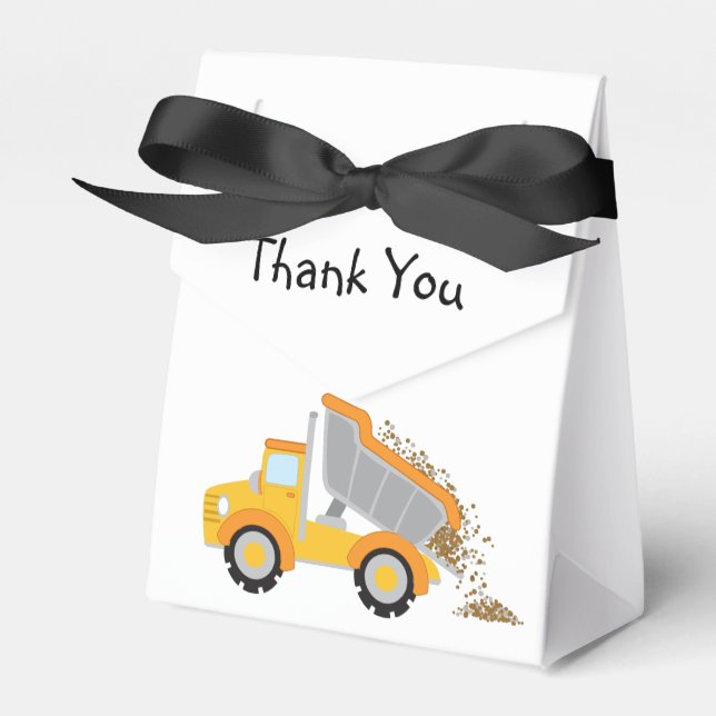 BAUTrucks Einfache Dankeschön Hinweis Idee Geschenkschachtel (Vorderseite)