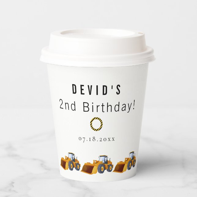 BAUTÜR - Geburtstagskuppel Pappbecher (Vorderseite)