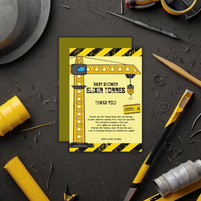 Bauturmkrane Kinderdusche Dankeskarte (Von Creator hochgeladen)