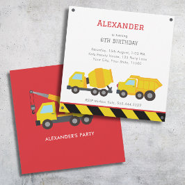 BAUUNG - Geburtstagseinladung Ankündigung