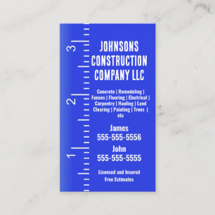 Bauunternehmen, die die Visitenkarte für das Messe
