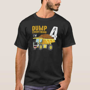 Bauwagen 4. Junge Geburtstag 4 Vierjährige Ol T-Shirt