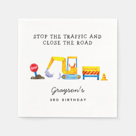 Bauwagen Boy Geburtstagsparty Serviette