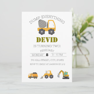 Bauwagen Einladung zum Geburtstag
