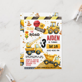 Bauwagen Einladung zum Geburtstag