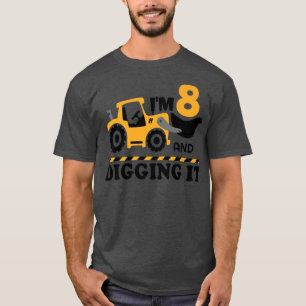 Bauwagen Es ist mein 8. Geburtstag 8 Jahre Ex T-Shirt