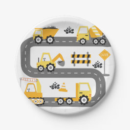 Bauwagen Geburtstag Pappteller