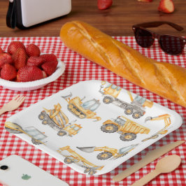 Bauwagen Geburtstagspartei Pappteller