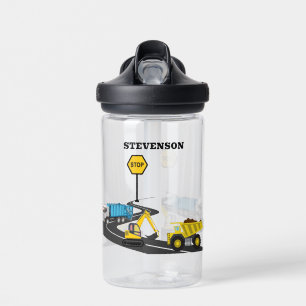 Bauwagen Kind zurück in die Schule Trinkflasche