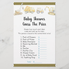 Bauwagen schätzen das Preisduschenspiel