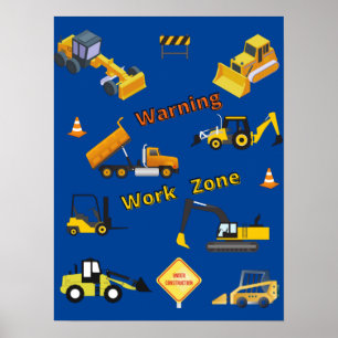 Bauwarnung Poster