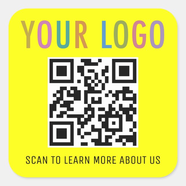 Bauweise QR-Code-Aufkleber für benutzerdefinierte  Quadratischer Aufkleber (Vorderseite)