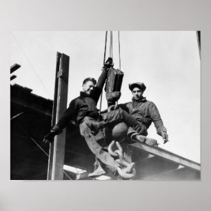 Bauwerk Workers Building Skyscraper Poster