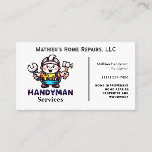 Bauwerkzeuge Handyman Visitenkarte