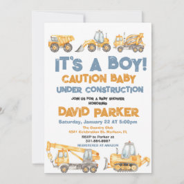 Bauwesen Es ist ein Boy Dump Truck Party Einladung