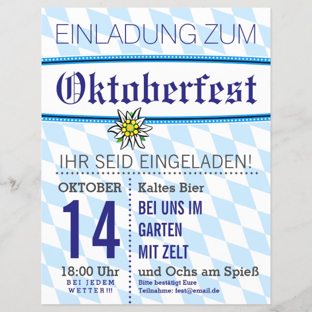 Bavaria Einladungen Flyer (Vorne)