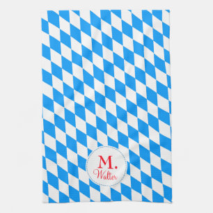 Bavaria rhombus monogramed Serviette de cuisine