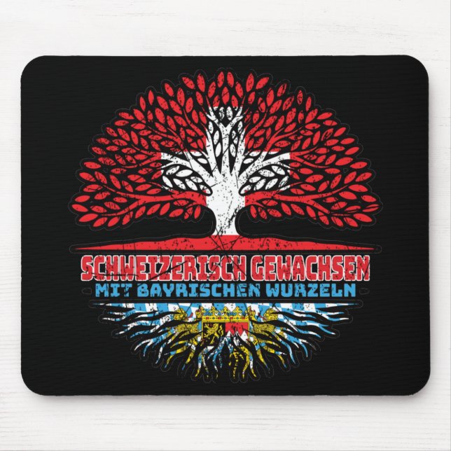Bavaria Swiss Baum Wurzel Mousepad (Vorne)