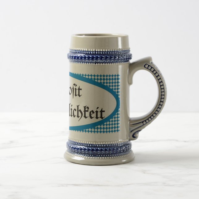 Bavarian beer toast Gemütlichkeit Prosit Bierglas (Rechts)