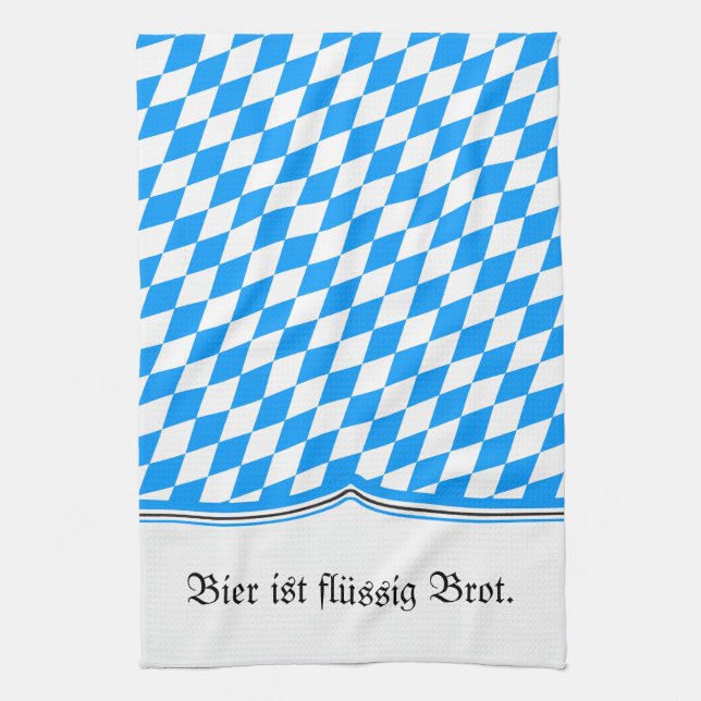 Bavarian Blue White Geschirrtuch (Vertikal)