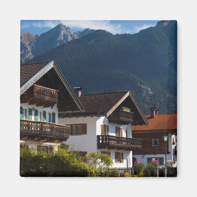 Bavarian Graffito Gebäude Magnet (Vorne)