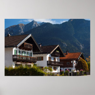 Bavarian Graffito Gebäude Poster