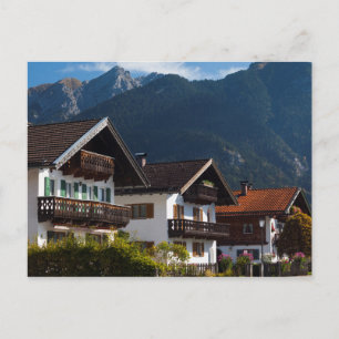 Bavarian Graffito Gebäude Postkarte