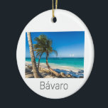 Bavaro Beach Caribbean Dominikanische Republik Sou Keramik Ornament<br><div class="desc">Bavaro Strand mit Palmen Punta Cana in der Karibik in der Dominikanischen Republik Panorama Souvenir für Strandurlaub. Bavaro Beach mit Palmen in der Dominikanischen Republik Souvenir für den Ozean und Strand. Bávaro Beach Lifestyle für Backpacker und Karibik Reisen. Bavaro Beach in der Karibik und der Dominikanischen Republik entwerfen Souvenirs. Bávaro...</div>