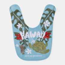 Bavoir bébé bleu bébé tortue de mer de dessin anim