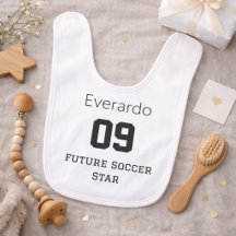 Bavoir de bébé personnalisé pour le football