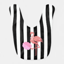 Flamant rose Pearl Baby Bib