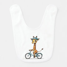 Giraffe Riding a Bicycle - Crayon à main