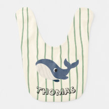 Monogramme jolie baleine bleue Bandes marines