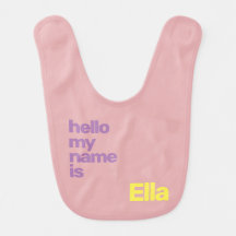 nouveau bib bébé unisex minimal rose violet modern