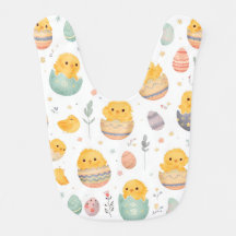 Bavoirs pour bébé Poussins jaunes adorables et œuf