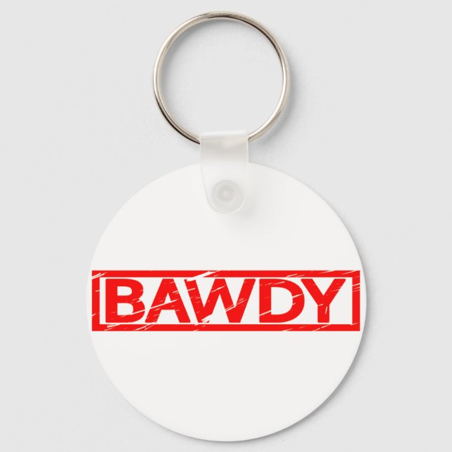 Bawdy Briefmarke Schlüsselanhänger (Vorderseite)