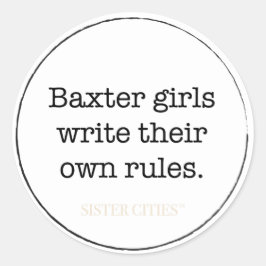 "Baxter Girls" Sticker - 6 pk