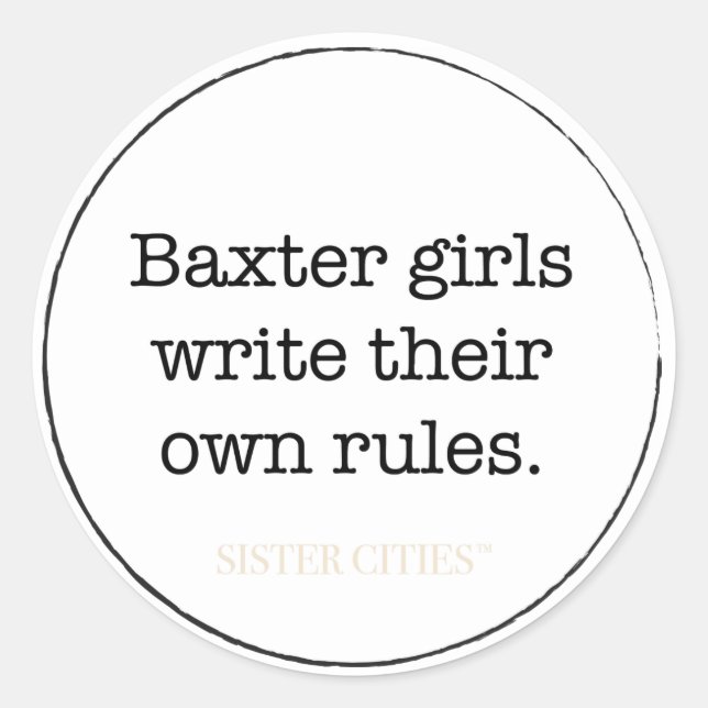 "Baxter Girls" Sticker - 6 pk (Vorderseite)