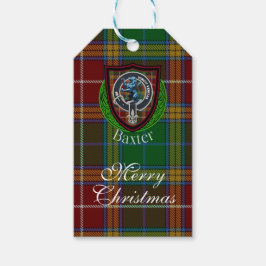 Baxter-Schottischer-Clan-Tartan & Wappen Geschenkanhänger