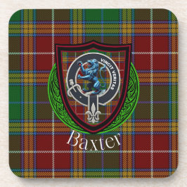 Baxter Scottish Clan Tartan & Crest Getränkeuntersetzer