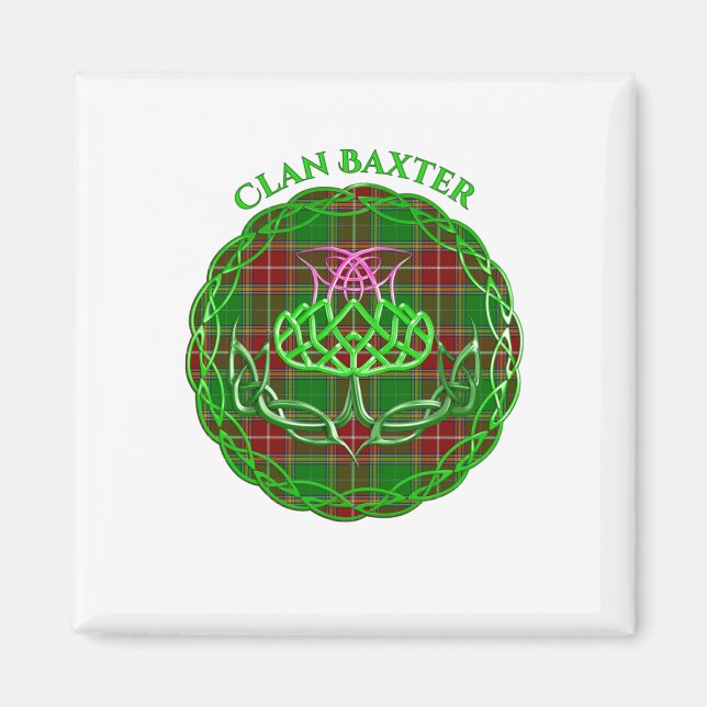 Baxter Scottish Tartan Celtic Thistle Magnet (Vorne)