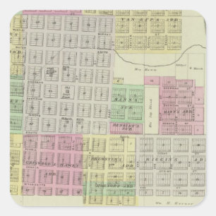 Baxter Springs, Cherokee Landkreis, Kansas Quadratischer Aufkleber