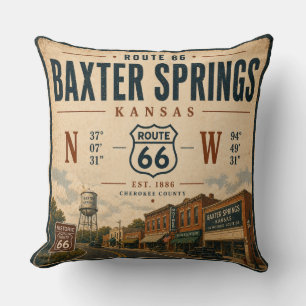 Baxter Springs Route 66 Living Accent Kissen