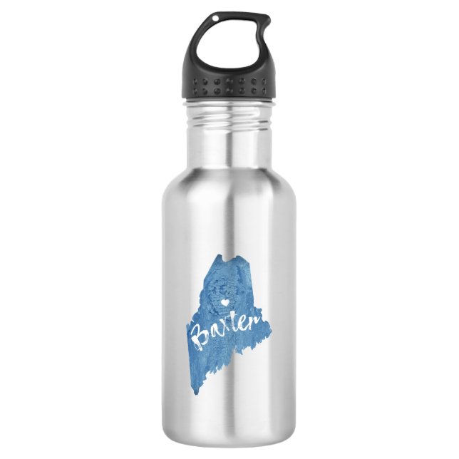 Baxter Staat Park Maine Holzkörner Edelstahlflasche (Vorderseite)