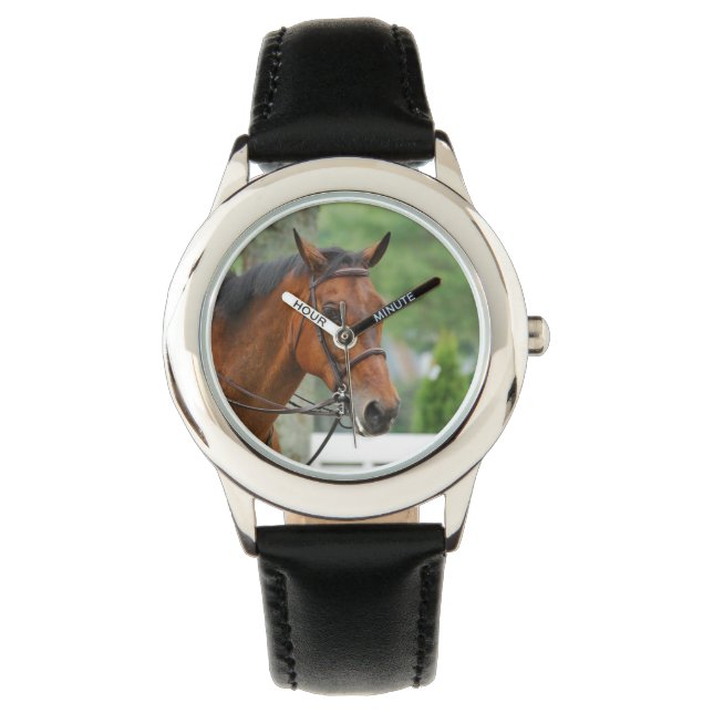 Bay Arab Horse Armbanduhr (Vorderseite)