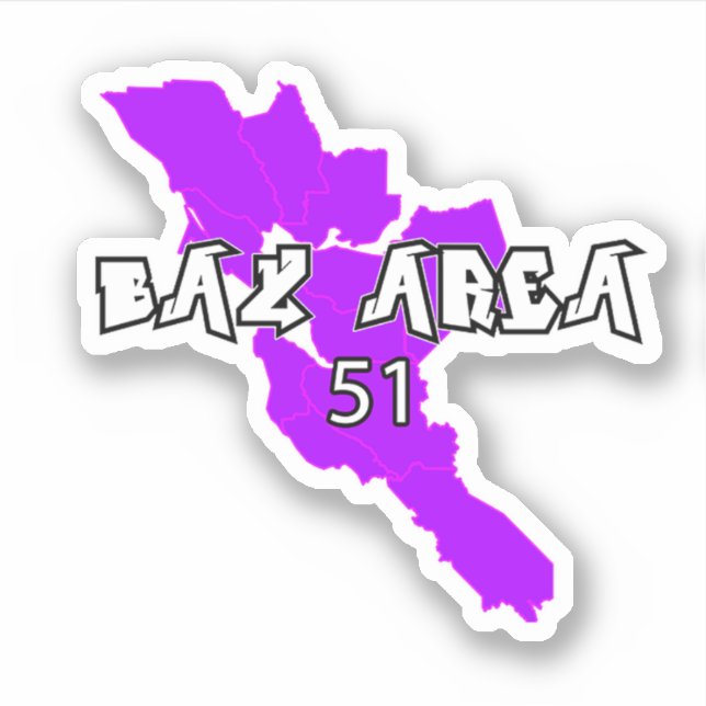 Bay Area 51 Vinyl Sticker (Vorderseite)