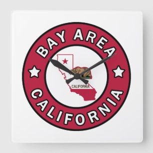 Bay Area California Quadratische Wanduhr